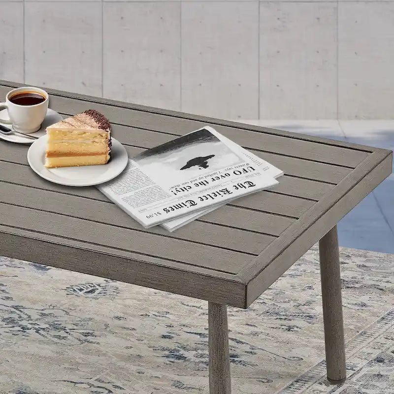 7-Piece Aluminum Patio Conversation Set, Loveseat with Ottomans, 2 Swivel Armchairs and Coffee Table