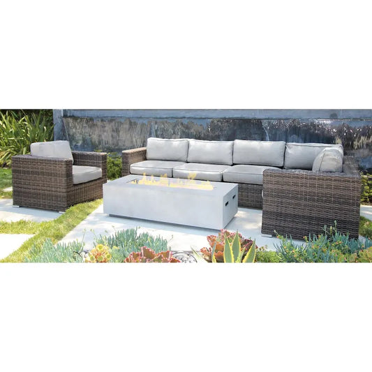 7 Piece Rattan Sectional Seating Group with Cushions