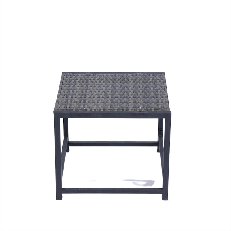 9 Pieces Patio Rattan Dining Sets with Glass Table Top