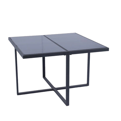 9 Pieces Patio Rattan Dining Sets with Glass Table Top