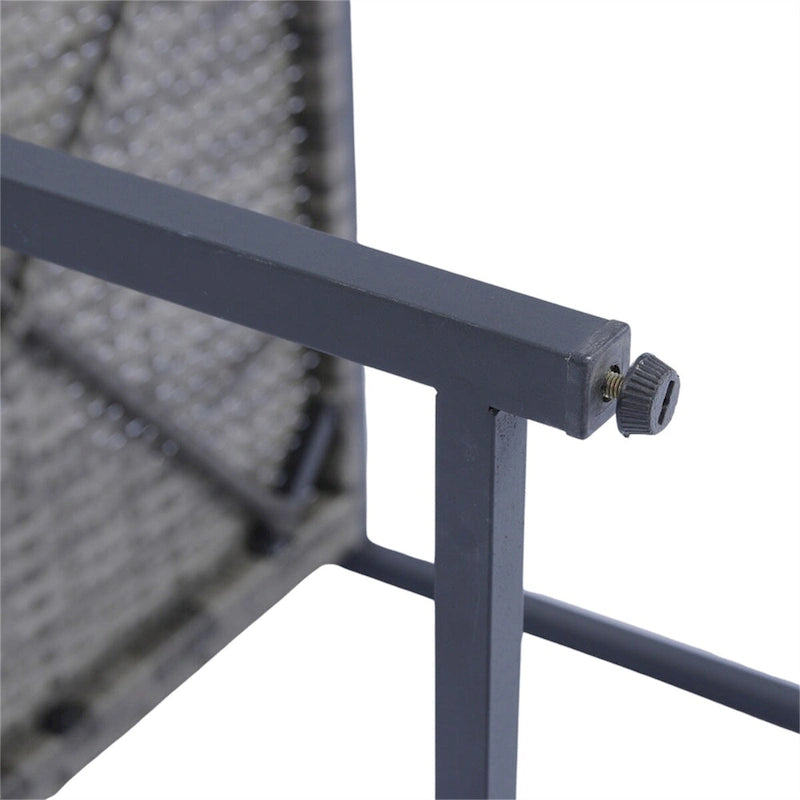 9 Pieces Patio Rattan Dining Sets with Glass Table Top