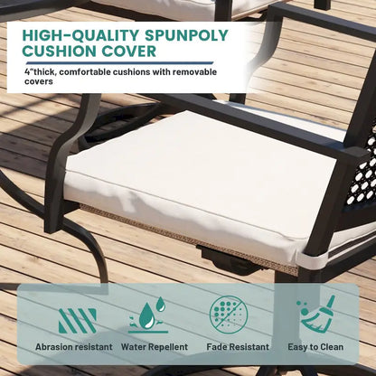 Iron Mesh Swivel Chair for Terrace(set of 2)