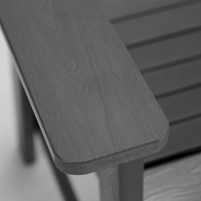 LUE BONA Plastic Tall Adirondack Chairs Patio Bar Stool,Bar Height Arm Dining Chairs for Deck, Balcony