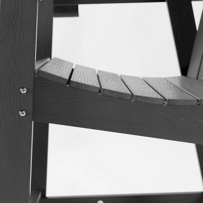 LUE BONA Plastic Tall Adirondack Chairs Patio Bar Stool,Bar Height Arm Dining Chairs for Deck, Balcony