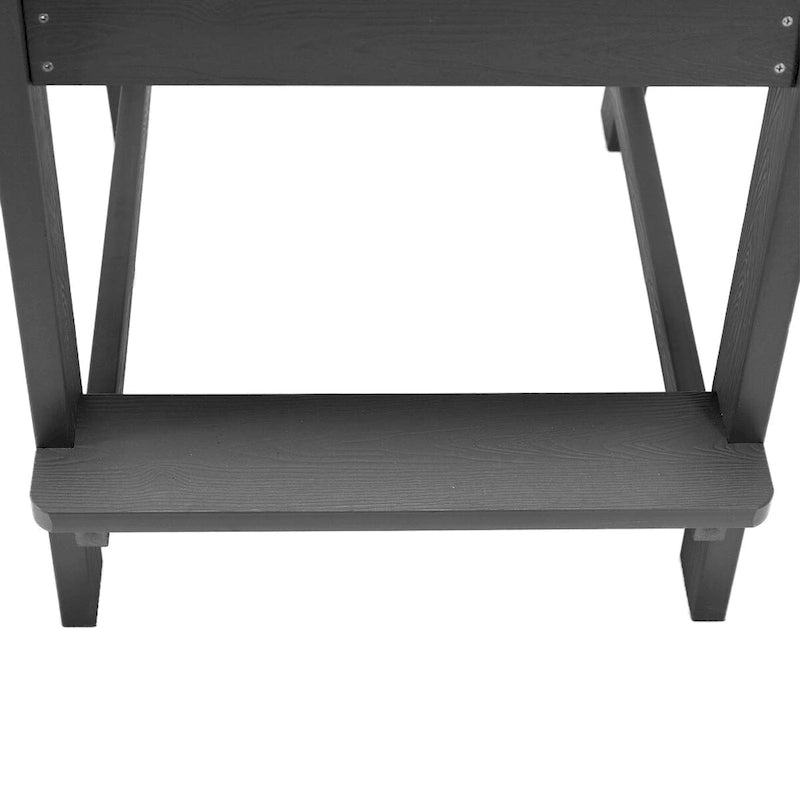 LUE BONA Plastic Tall Adirondack Chairs Patio Bar Stool,Bar Height Arm Dining Chairs for Deck, Balcony