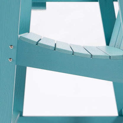 LUE BONA Plastic Tall Adirondack Chairs Patio Bar Stool,Bar Height Arm Dining Chairs for Deck, Balcony