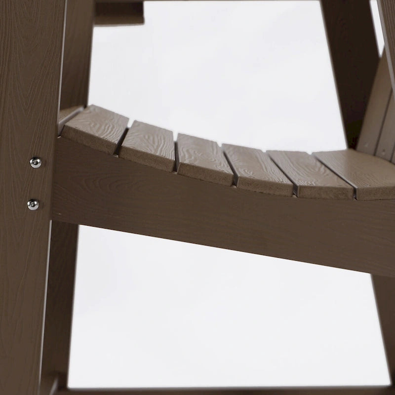 LUE BONA Plastic Tall Adirondack Chairs Patio Bar Stool,Bar Height Arm Dining Chairs for Deck, Balcony