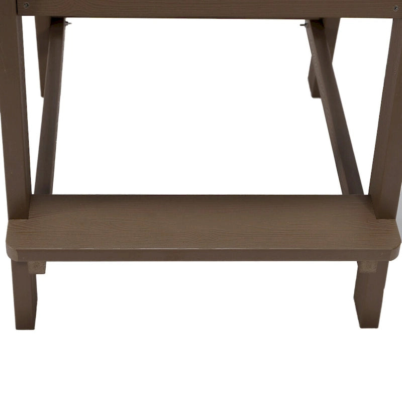 LUE BONA Plastic Tall Adirondack Chairs Patio Bar Stool,Bar Height Arm Dining Chairs for Deck, Balcony