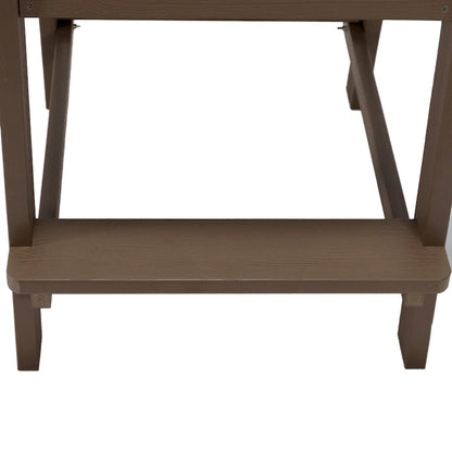 LUE BONA Plastic Tall Adirondack Chairs Patio Bar Stool,Bar Height Arm Dining Chairs for Deck, Balcony