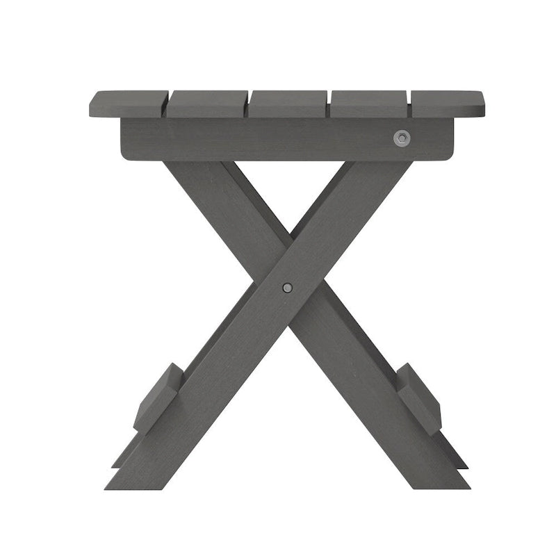 3pc Commercial Indoor/Outdoor Adirondack Set with 2 Loungers, Side Table