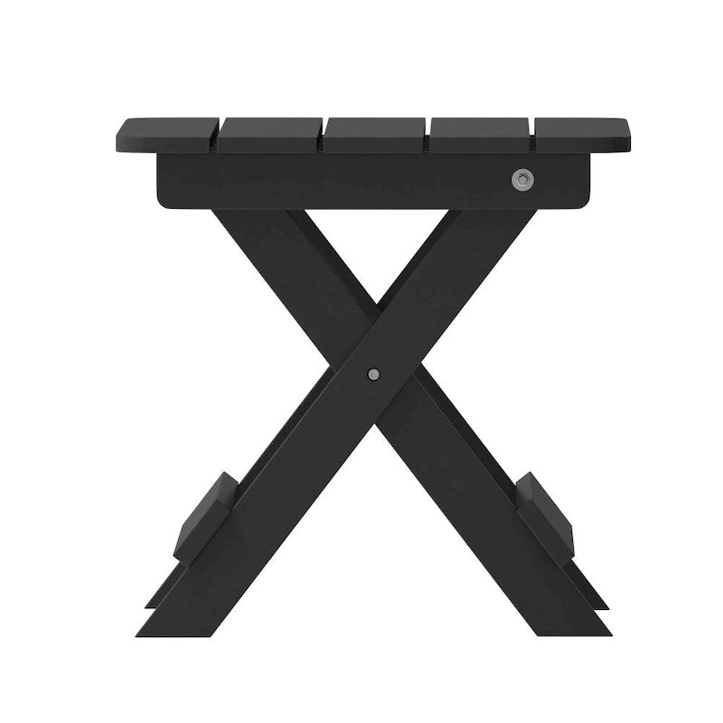 3pc Commercial Indoor/Outdoor Adirondack Set with 2 Loungers, Side Table