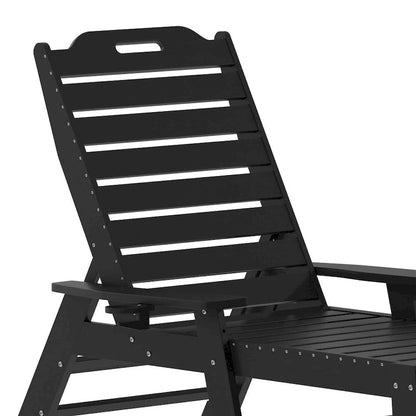 3pc Commercial Indoor/Outdoor Adirondack Set with 2 Loungers, Side Table