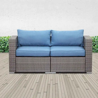 Royalcraft 2 Pieces PE Rattan Wicker Patio Corner Sofas