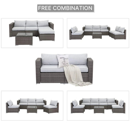 Royalcraft 2 Pieces PE Rattan Wicker Patio Corner Sofas