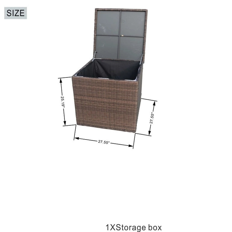 7-Piece Patio Gray Wicker Coversation Sofa Set