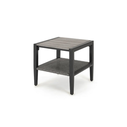 Vistano 7 Piece Sunbrella Outdoor Patio Motion Fire Seating Set - Gray