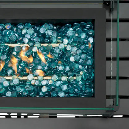 Vistano 7 Piece Sunbrella Outdoor Patio Motion Fire Seating Set - Gray