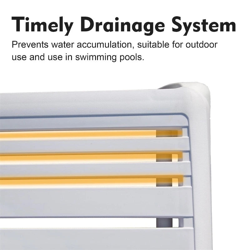 Adjustable Outdoor ABS Chaise Lounge with Wheels