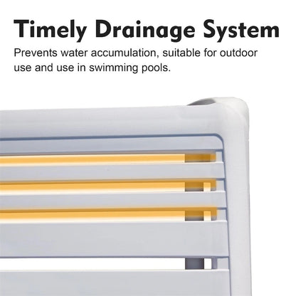 Adjustable Outdoor ABS Chaise Lounge with Wheels