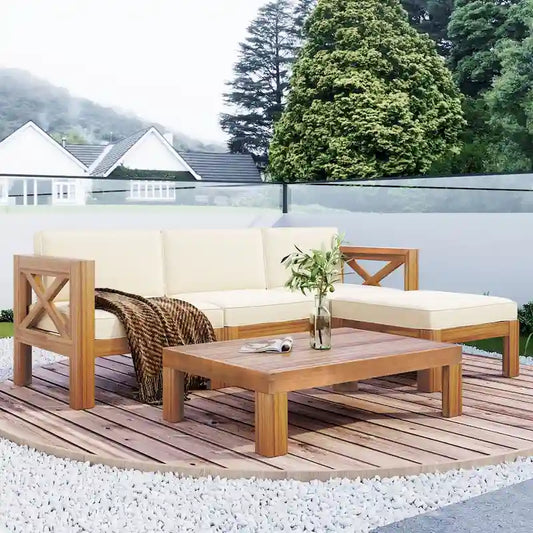 Nestfair Outdoor 5-Piece Sectional Sofa Set with Cushions