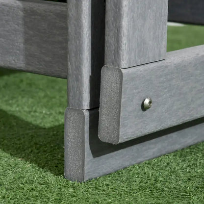 2-Person Outdoor Glider Bench Rocking Chair w/ Slatted HDPE Frame