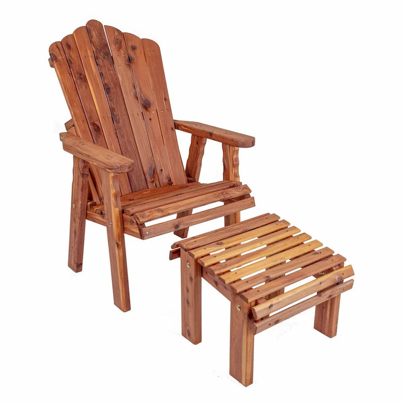 American Furniture Classics Model? MM104 111 CEDAR Stationary Chair with Stationary Ottoman