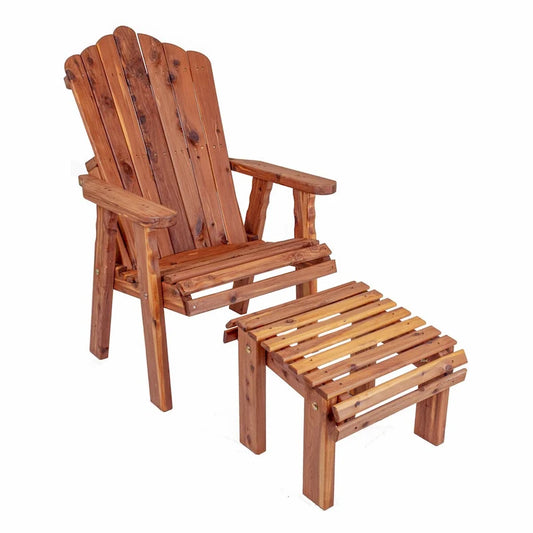 American Furniture Classics Model? MM104 111 CEDAR Stationary Chair with Stationary Ottoman