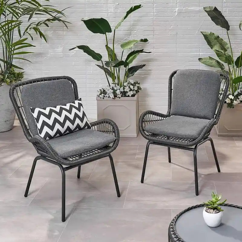 Outdoor Patio Club Chairs Set of 2 by Christopher Knight Home