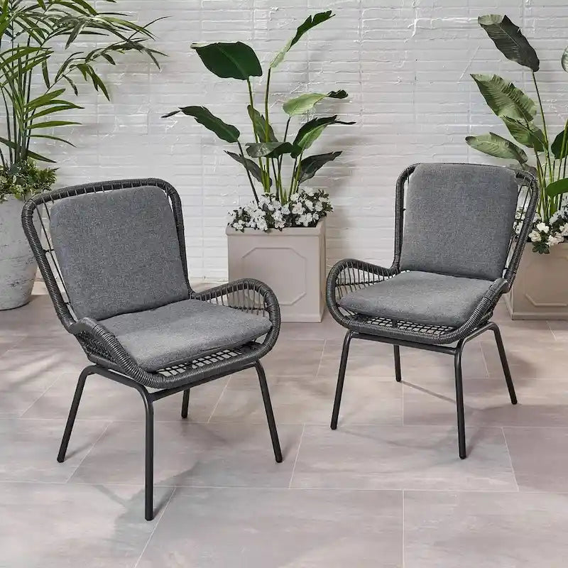 Outdoor Patio Club Chairs Set of 2 by Christopher Knight Home