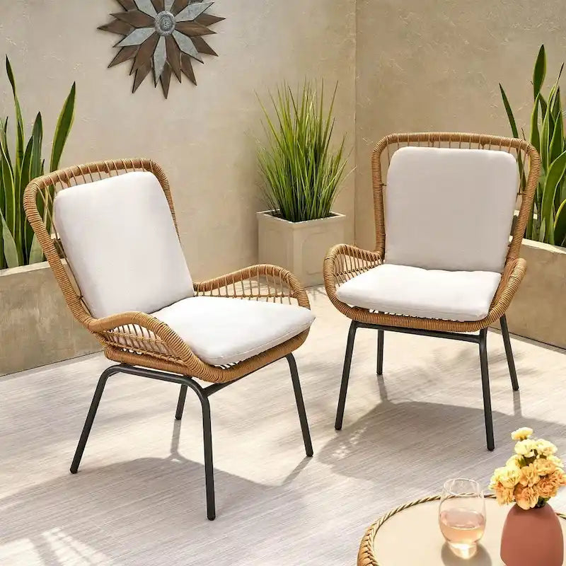 Outdoor Patio Club Chairs Set of 2 by Christopher Knight Home