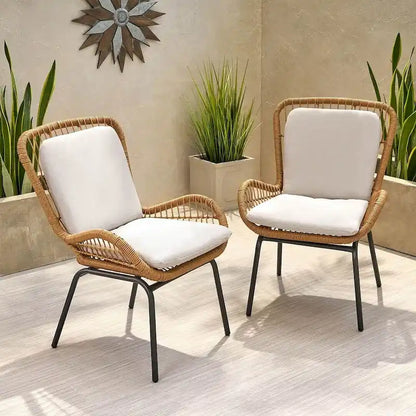 Outdoor Patio Club Chairs Set of 2 by Christopher Knight Home