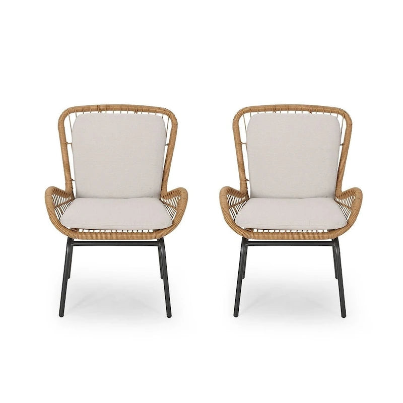 Outdoor Patio Club Chairs Set of 2 by Christopher Knight Home