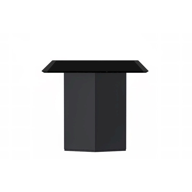 Lior Rectangular Dining Table with Glass/Sintered Stone Tabletop in Steel