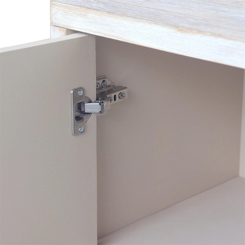 Farmhouse Style 4 Door Wooden Cabinet Sideboard Buffet Server Cabinet