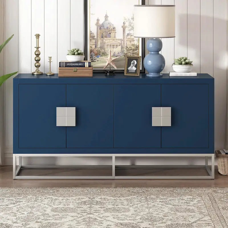 Luxurious Cabinet with Unique Support Legs and Adjustable Shelves