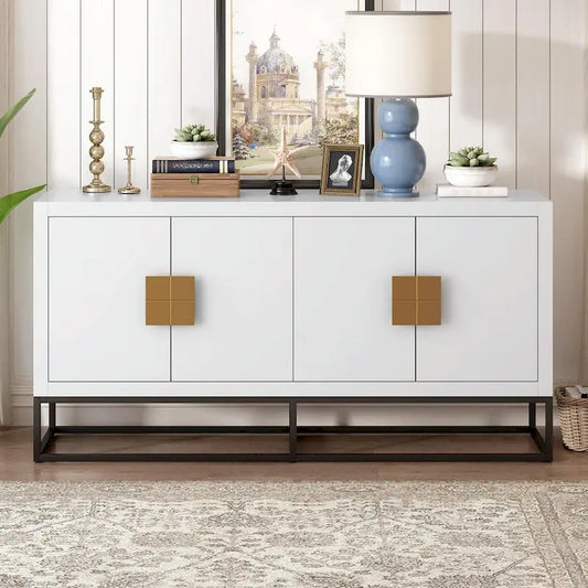 Luxurious Cabinet with Unique Support Legs and Adjustable Shelves