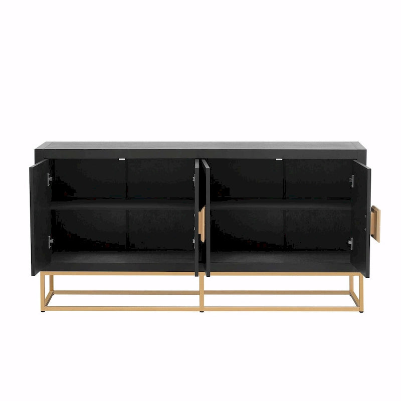 Luxurious Cabinet with Unique Support Legs and Adjustable Shelves