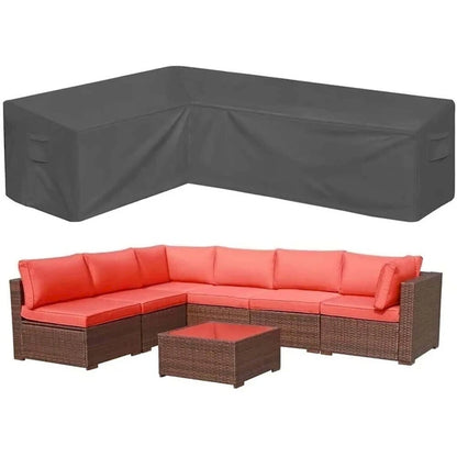 Universal Patio Sectional Sofa Cover Anti-UV & Windproof Waterproof