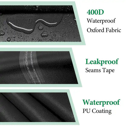 Collapsible Lounge Chair Cover - 400D Oxford Fabric with PU Coating, Waterproof & Dustproof, 58 L x 26 W x 44 H