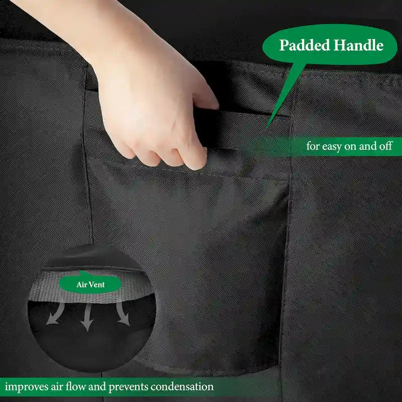 Collapsible Lounge Chair Cover - 400D Oxford Fabric with PU Coating, Waterproof & Dustproof, 58 L x 26 W x 44 H