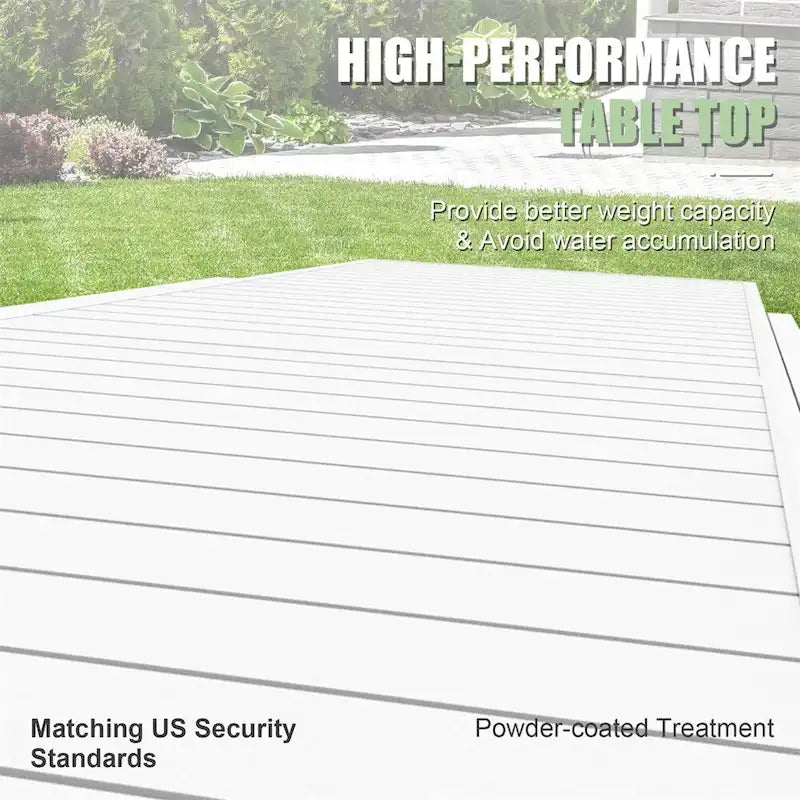 Patio Aluminum Extendable Dining Table with Adjustable Legs