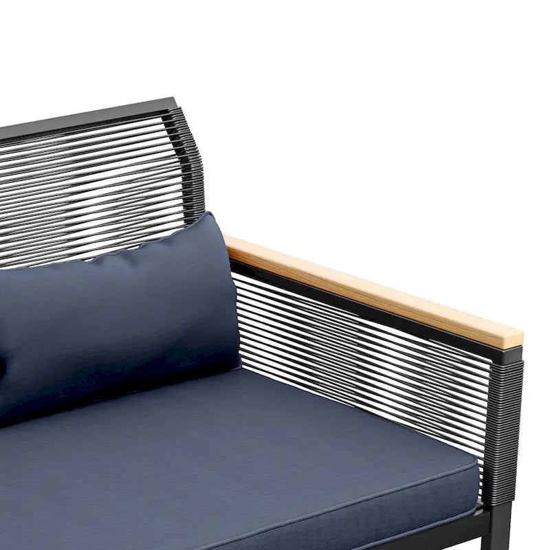 Moasis Wicker Patio Loveseat - 28.3 L x 23.6 W x 37.4 H