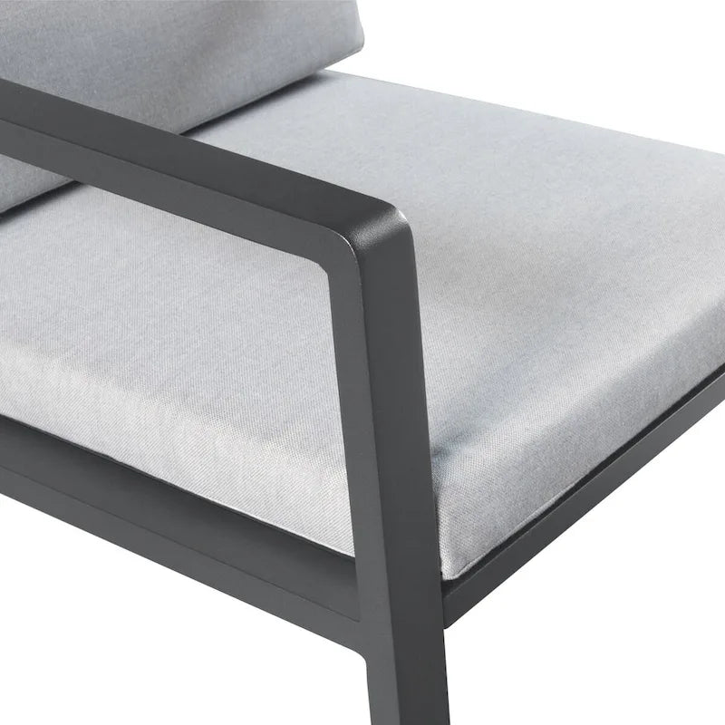 HIGOLD 3801 Nofi Patio Furniture, Outdoor Aluminum Patio Dining Chair with Cushion, Set of 2