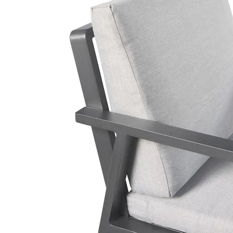 HIGOLD 3801 Nofi Patio Furniture, Outdoor Aluminum Patio Dining Chair with Cushion, Set of 2