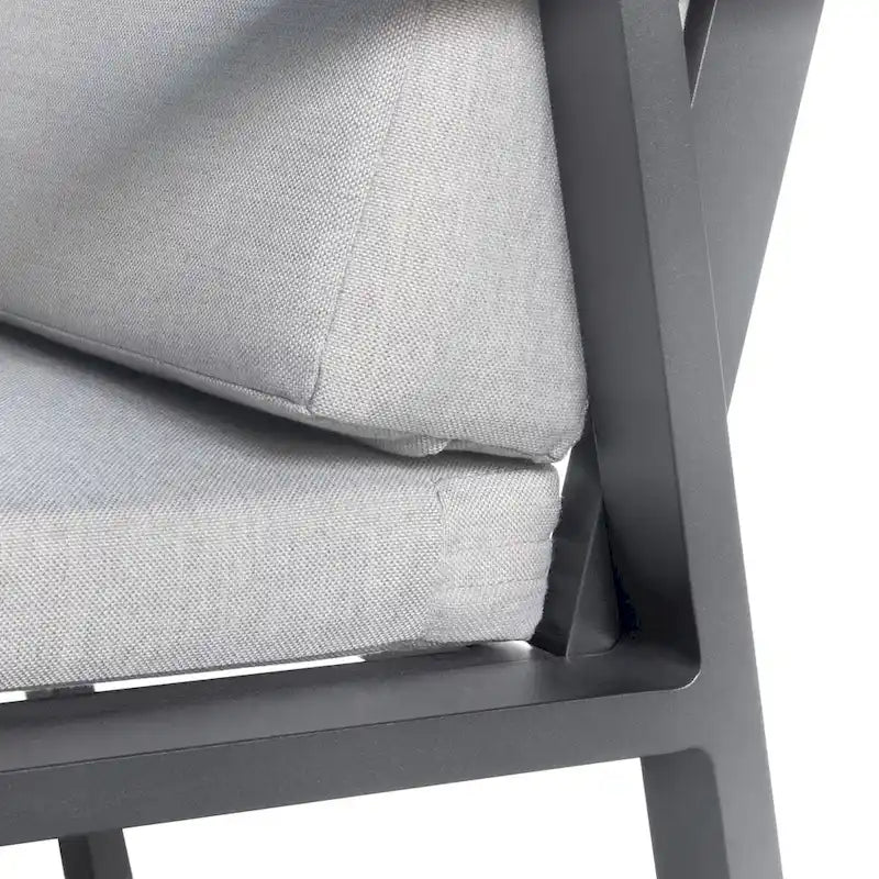 HIGOLD 3801 Nofi Patio Furniture, Outdoor Aluminum Patio Dining Chair with Cushion, Set of 2