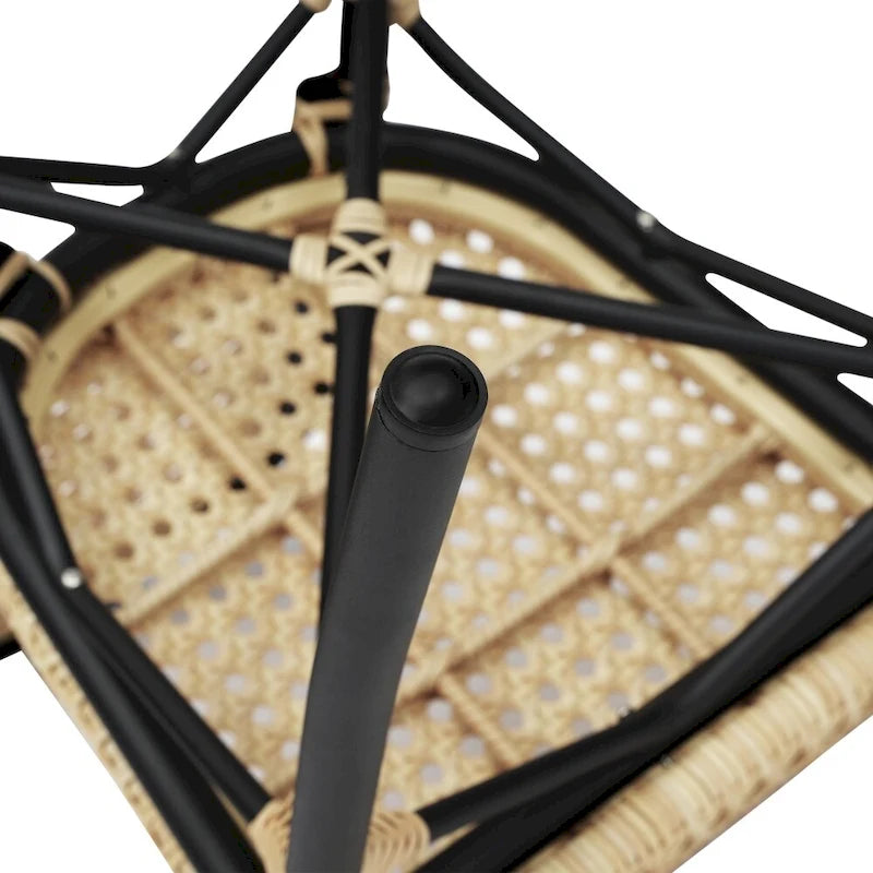 4 Pack All-Weather Commercial Paris Chairs with Metal Frames - N/A