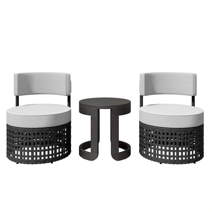 Corvus Donges 3-piece Outdoor Wicker Conversation Set