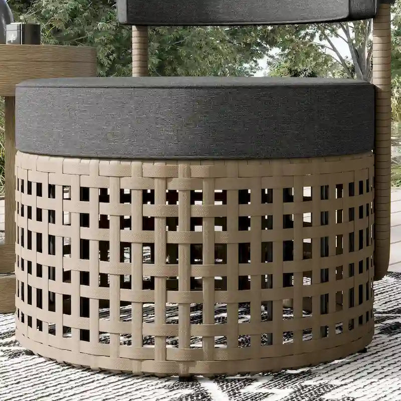 Corvus Donges 3-piece Outdoor Wicker Conversation Set