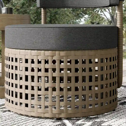 Corvus Donges 3-piece Outdoor Wicker Conversation Set