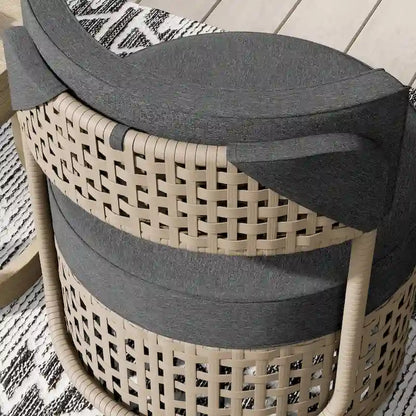 Corvus Donges 3-piece Outdoor Wicker Conversation Set